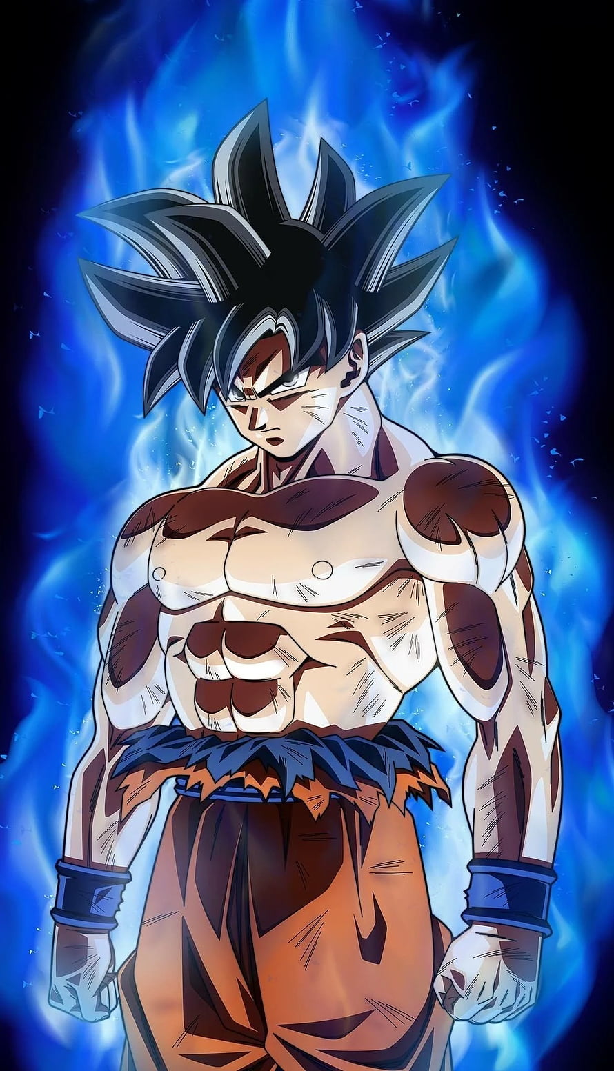 Goku Ultra Instinct Sign Anime Character With Blue Aura And Spiky Hair HD phone wallpaper