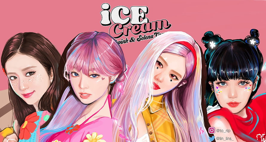 Blackpink Ice Cream Concept Digital Art Illustration HD wallpaper