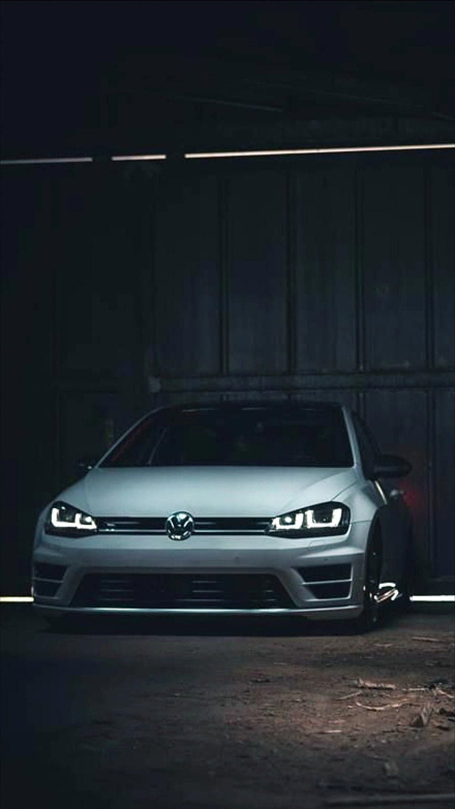 Volkswagen Polo GTI Front View in Dark Industrial Setting HD phone wallpaper