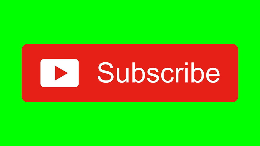 YouTube Subscribe Button Graphic on Green Screen Background HD wallpaper