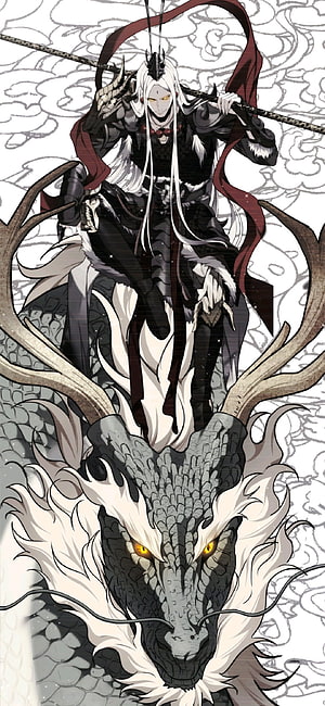 Sun Wukong and Dragon in Dark Fantasy Manhwa Art HD phone wallpaper