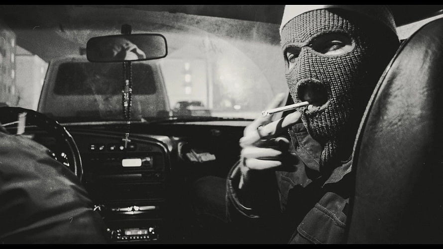 Black and white photo of a masked man smoking a cigarette inside a car, Thug Life ideas in 2021. thug life, gang culture, gangsta style, Gangster Gang HD wallpaper