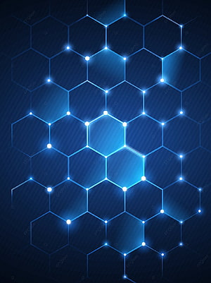 Abstract Blue Hexagonal Network Technology Background With Glowing Nodes HD phone wallpaper