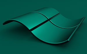 Monochrome Teal Windows Vista Logo 3D Render Wallpaper HD wallpaper