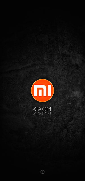 Minimalist Xiaomi Logo Wallpaper With Dark Textured Background HD phone wallpaper
