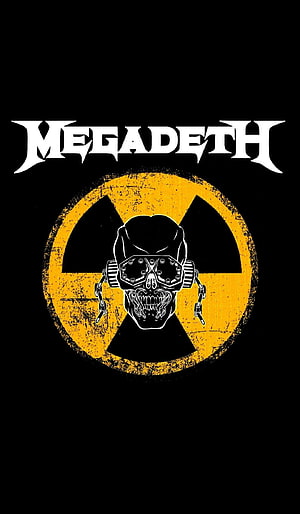 Megadeth Skull and Biohazard Symbol Heavy Metal Band Logo Artwork HD phone wallpaper