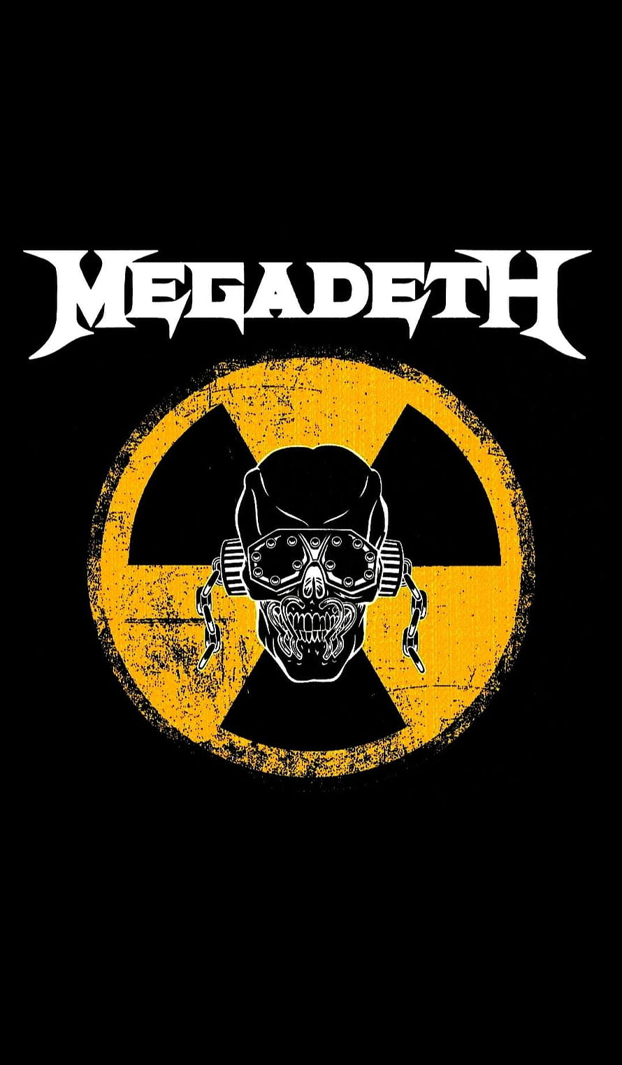 Megadeth Skull and Biohazard Symbol Heavy Metal Band Logo Artwork HD phone wallpaper