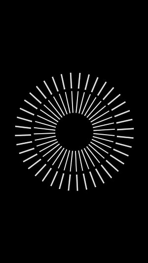 Minimalist Radial Line Pattern on Black Background for AMOLED Displays HD phone wallpaper