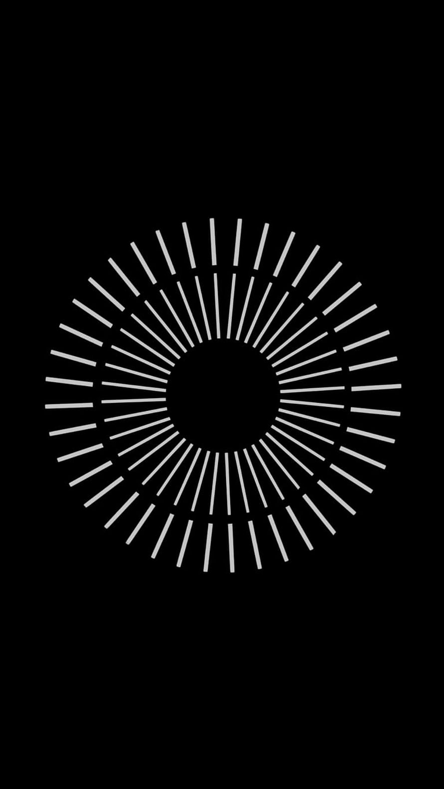 Minimalist Radial Line Pattern on Black Background for AMOLED Displays HD phone wallpaper