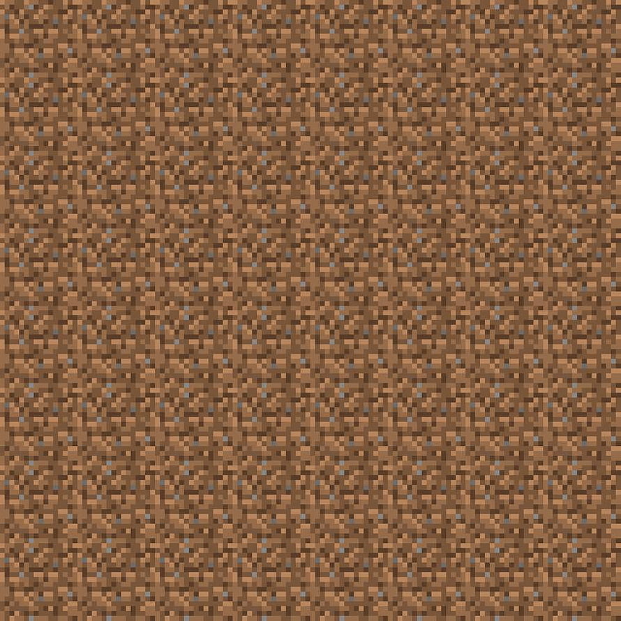 Minecraft Dirt Block Texture Pattern in Warm Earthy Brown Tones HD phone wallpaper