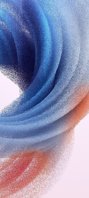 Abstract Blue and Orange Particle Wave Digital Art Wallpaper HD phone wallpaper