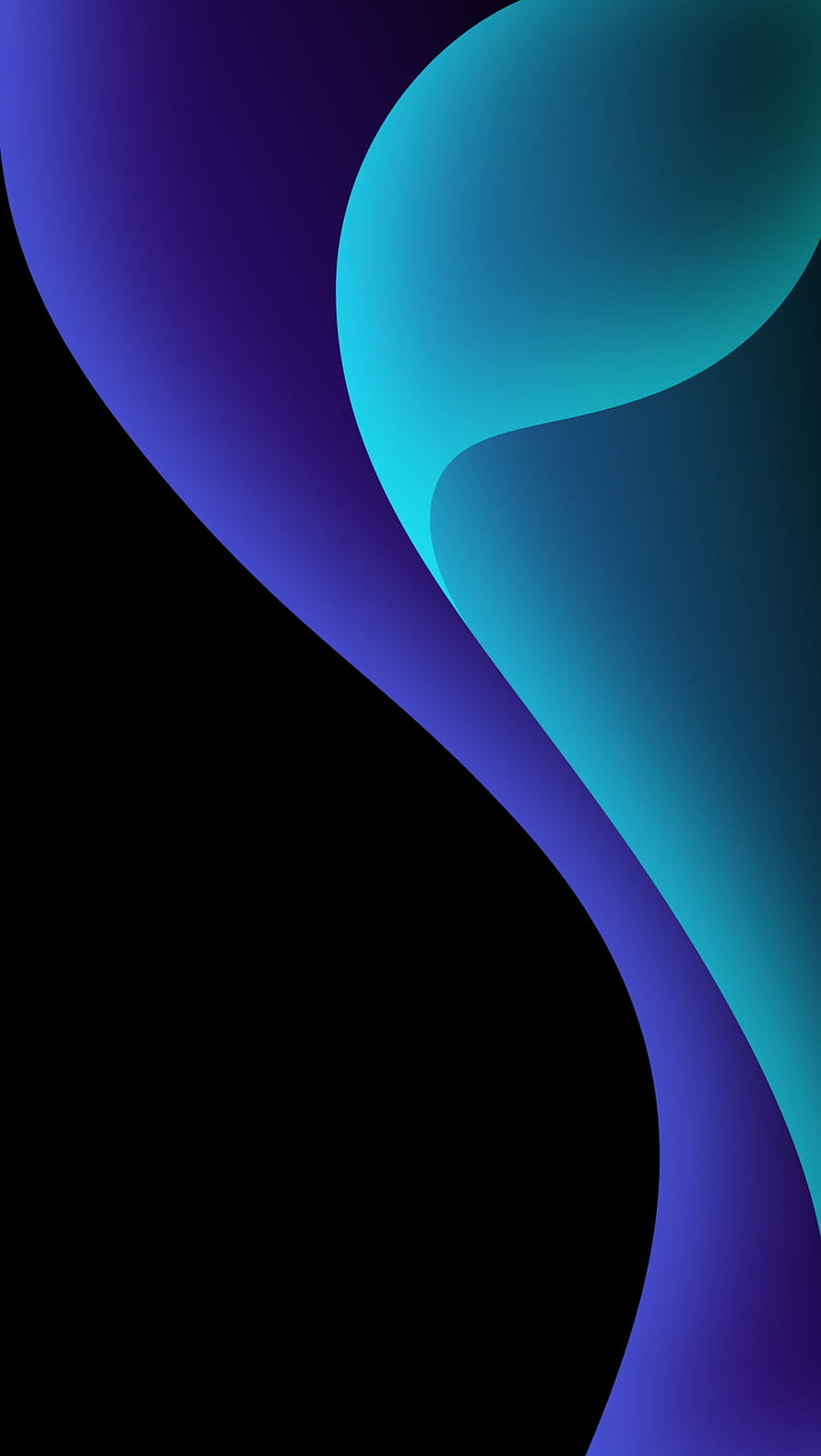 Abstract Blue and Purple Gradient Wave Wallpaper HD phone wallpaper