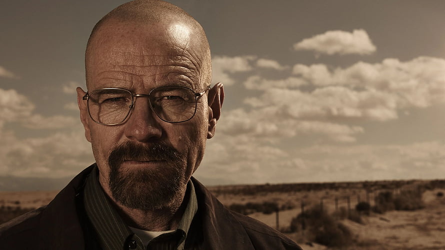 Breaking Bad Walter White Portrait in the Desert with Sepia Tone HD wallpaper