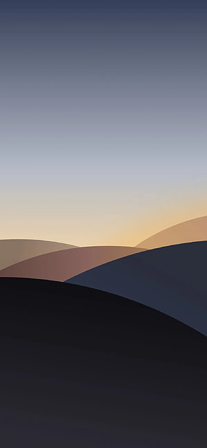 Minimalist Abstract Landscape With Smooth Gradient Hills And Soft Sunset Sky HD phone wallpaper