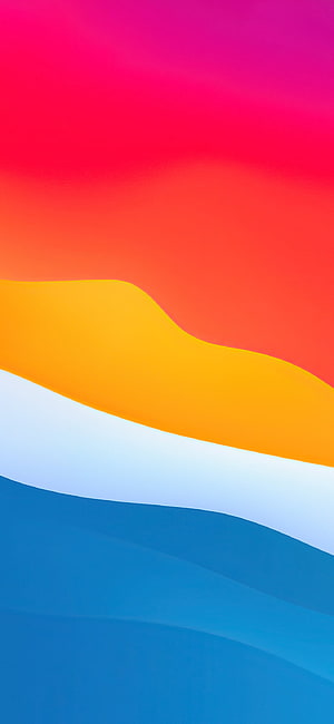 Vibrant Abstract Gradient Waves in Pink Orange Yellow and Blue HD phone wallpaper