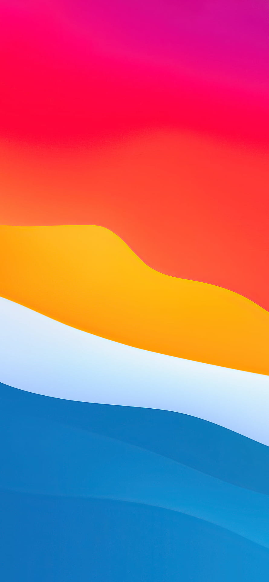 Vibrant Abstract Gradient Waves in Pink Orange Yellow and Blue HD phone wallpaper