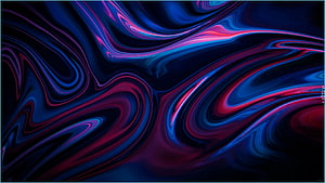 Vibrant Abstract Fluid Art with Swirling Neon Blue and Magenta Waves on Dark Background HD wallpaper