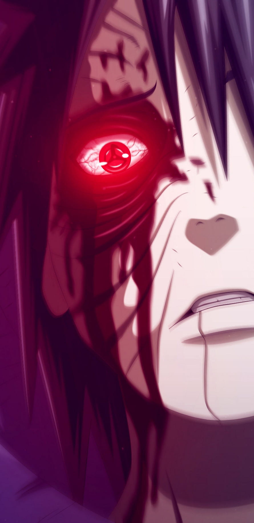 Madara Uchiha Sharingan Close-Up Anime Wallpaper HD phone wallpaper