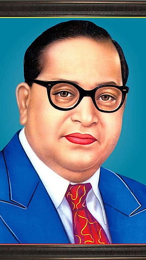 Portrait of Sheikh Mujibur Rahman in Blue Suit and Red Tie, Babasaheb, Doctor Babasaheb Ambedkar HD phone wallpaper