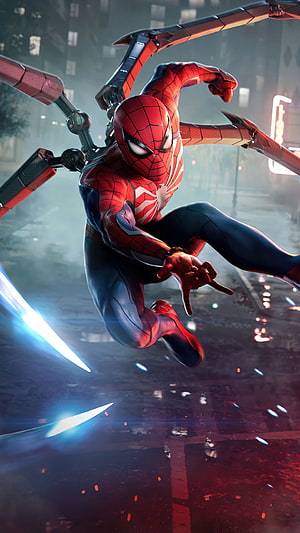 Marvel's Spider-Man 2 Iron Spider Suit in Dynamic Mid-Air Combat Pose, Marvels Spider Man 2 6861b [] for your , Mobile & Tablet. Explore Mobile Spider Man . Spider Man , Spider Man , Spider Man Mobile HD phone wallpaper