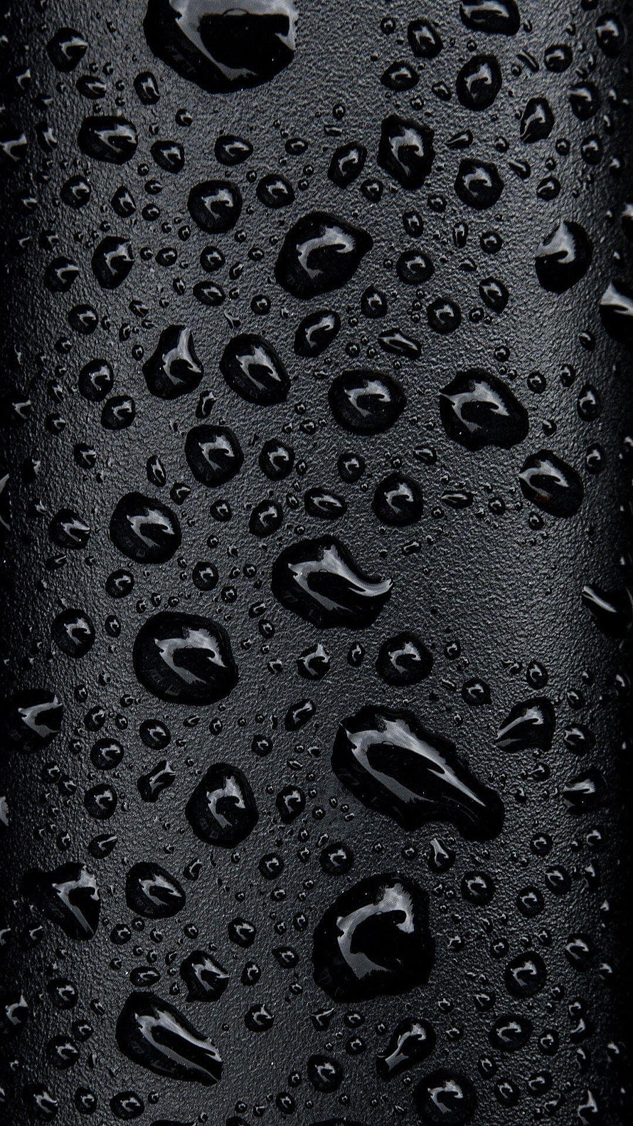 Dark Macro Photography of Water Droplets on a Textured Black Surface HD phone wallpaper