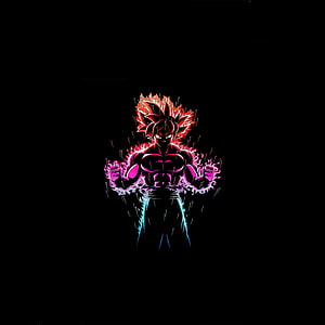 Neon Goku Ultra Instinct Dragon Ball Z Anime Character Wallpaper HD phone wallpaper