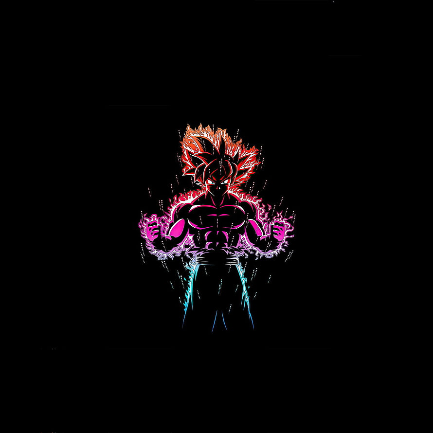 Neon Goku Ultra Instinct Dragon Ball Z Anime Character Wallpaper HD phone wallpaper