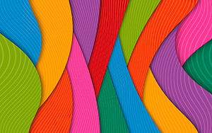 Vibrant Abstract Wavy Lines Background With Colorful Stripes HD wallpaper