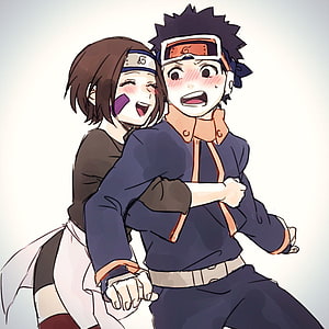 Naruto and Anko Mitarashi Anime Fan Art Wallpaper HD wallpaper