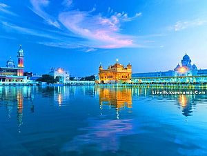 Golden Temple Amritsar Reflections in Holy Sarovar at Twilight HD wallpaper