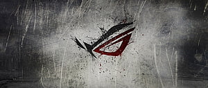 ASUS ROG Republic of Gamers Logo on Grunge Metal Texture HD wallpaper