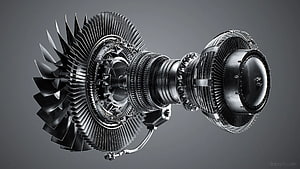 CFM56 Jet Engine Turbine Assembly with Exposed Fan Blades and Internal Components HD wallpaper