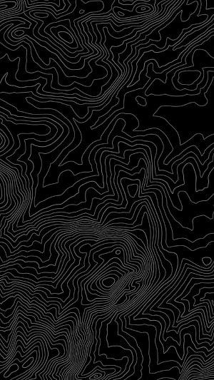 Abstract Black And White Topographic Contour Line Map Pattern Background HD phone wallpaper