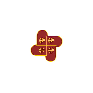 Red and Gold Celtic Cross Vector Logo with Spiral Knots HD phone wallpaper
