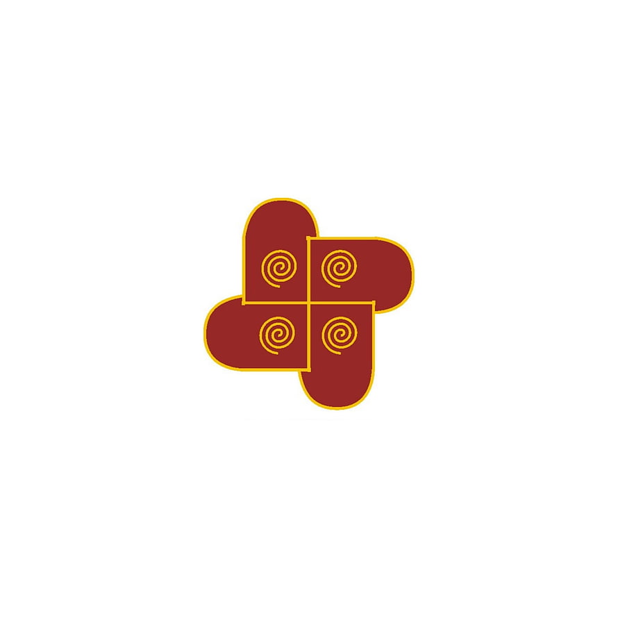 Red and Gold Celtic Cross Vector Logo with Spiral Knots HD phone wallpaper