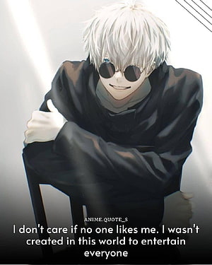 Gentleman anime character with white hair and round sunglasses in a black suit, Epic Anime Quotes 2022- Manga & Anime Quotes, Naruto Sad Quotes HD phone wallpaper