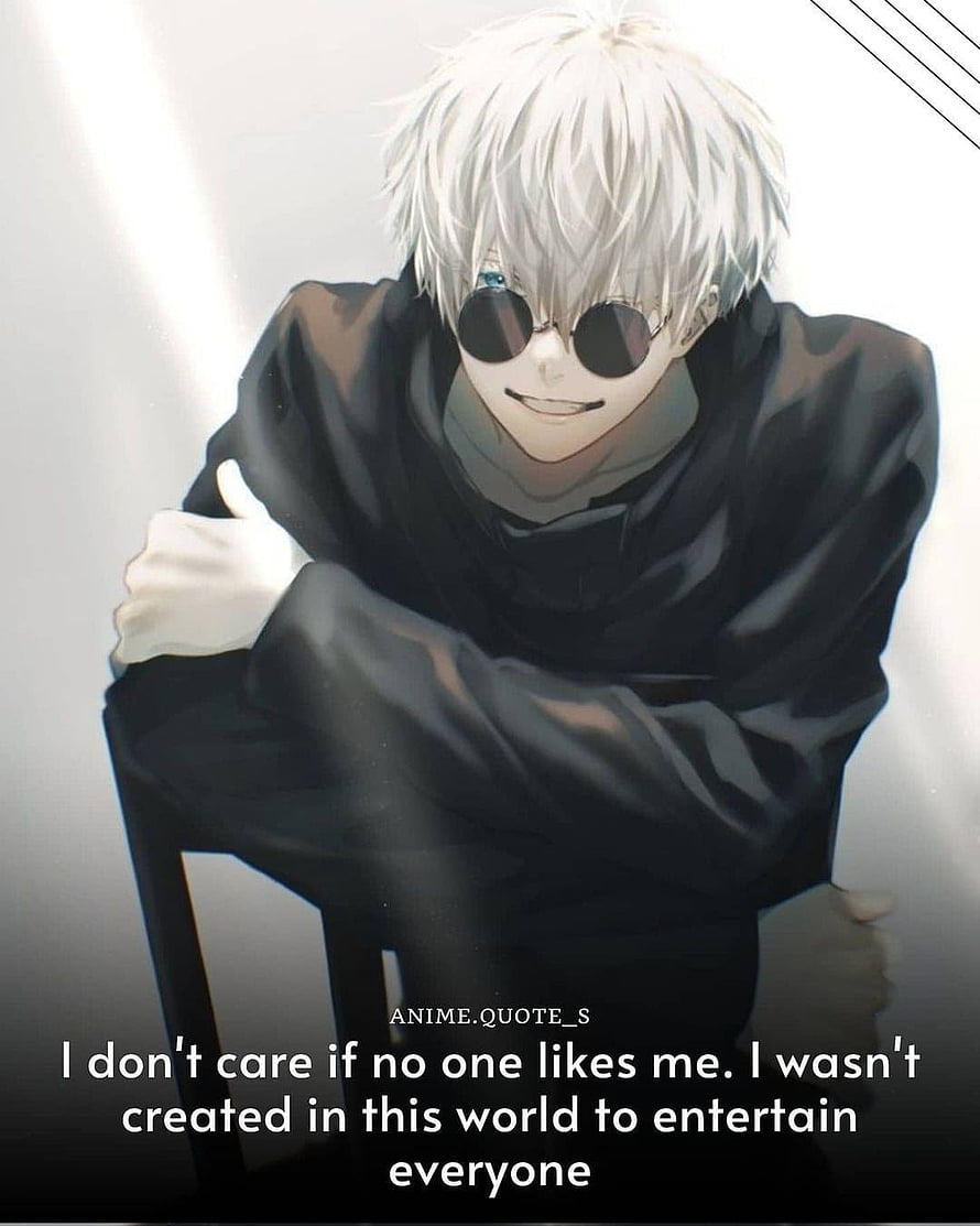 Gentleman anime character with white hair and round sunglasses in a black suit, Epic Anime Quotes 2022- Manga & Anime Quotes, Naruto Sad Quotes HD phone wallpaper