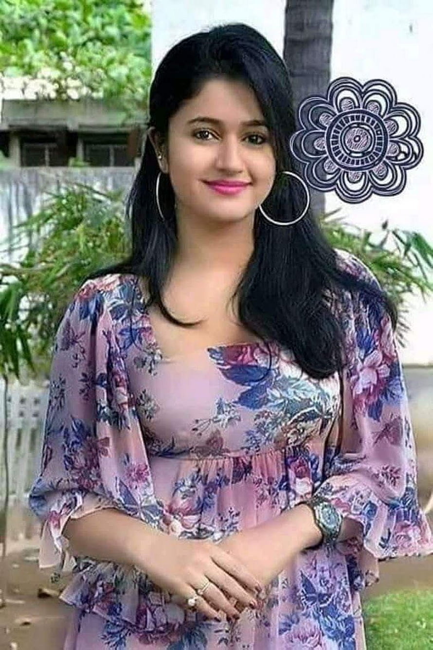 Young Woman in Floral Dress with Hoop Earrings and Garden Background, Indian Desi Beautiful Girl, Indian Beauty HD phone wallpaper