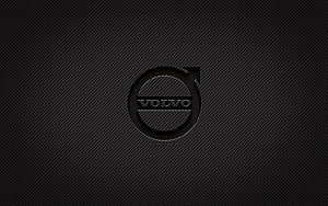 Volvo Carbon Fiber Logo on Dark Textured Background HD wallpaper