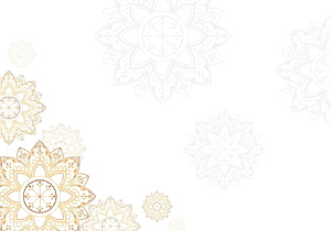 Elegant Gold and White Mandala Floral Pattern Background, premium vector of Golden mandala on white background vector 555649. Flower graphic design, Islamic patterns, Islamic pattern HD wallpaper