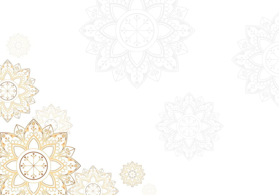 Elegant Gold and White Mandala Floral Pattern Background, premium vector of Golden mandala on white background vector 555649. Flower graphic design, Islamic patterns, Islamic pattern HD wallpaper