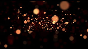 Abstract Bokeh Lights Wallpaper With Golden And Orange Glowing Particles On Dark Background HD wallpaper
