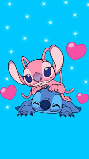 Stitch and Angel Lilo and Stitch Cute Cartoon Wallpaper HD phone wallpaper