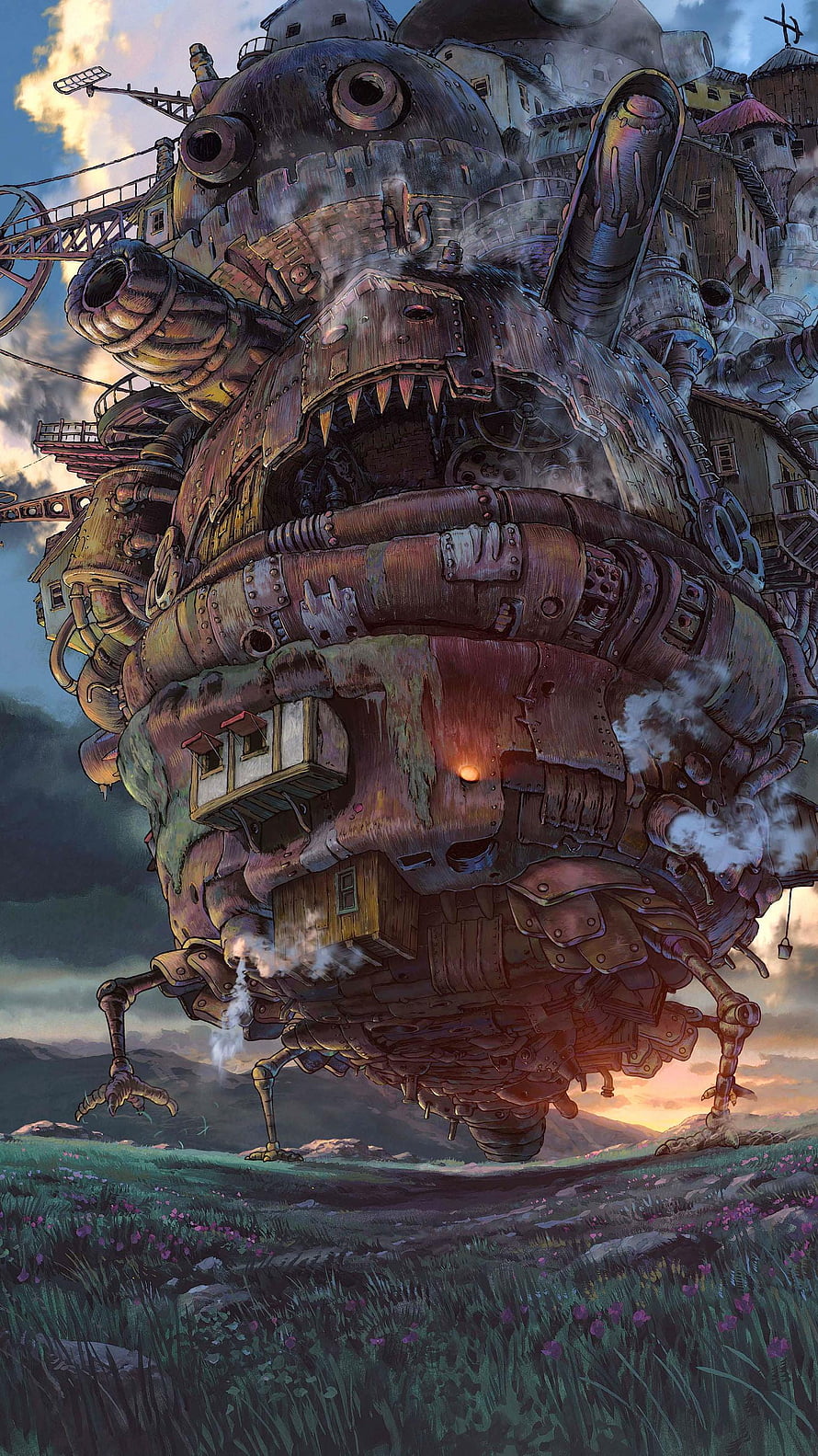 Howl's Moving Castle Steampunk Fantasy Artwork HD phone wallpaper