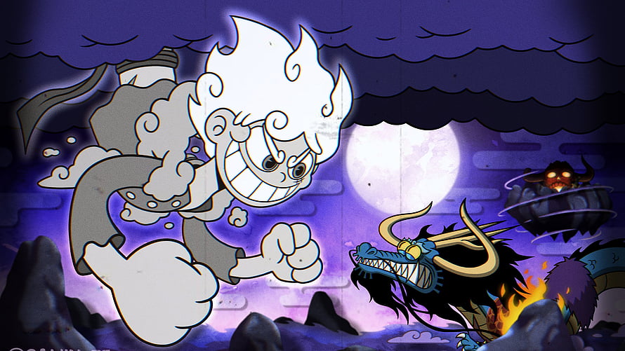 Monkey D. Luffy Gear 5 Confronting Kaido in One Piece Anime HD wallpaper