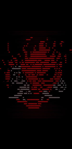 Cyberpunk Glitch Art with Red Digital Noise on Black Background HD phone wallpaper