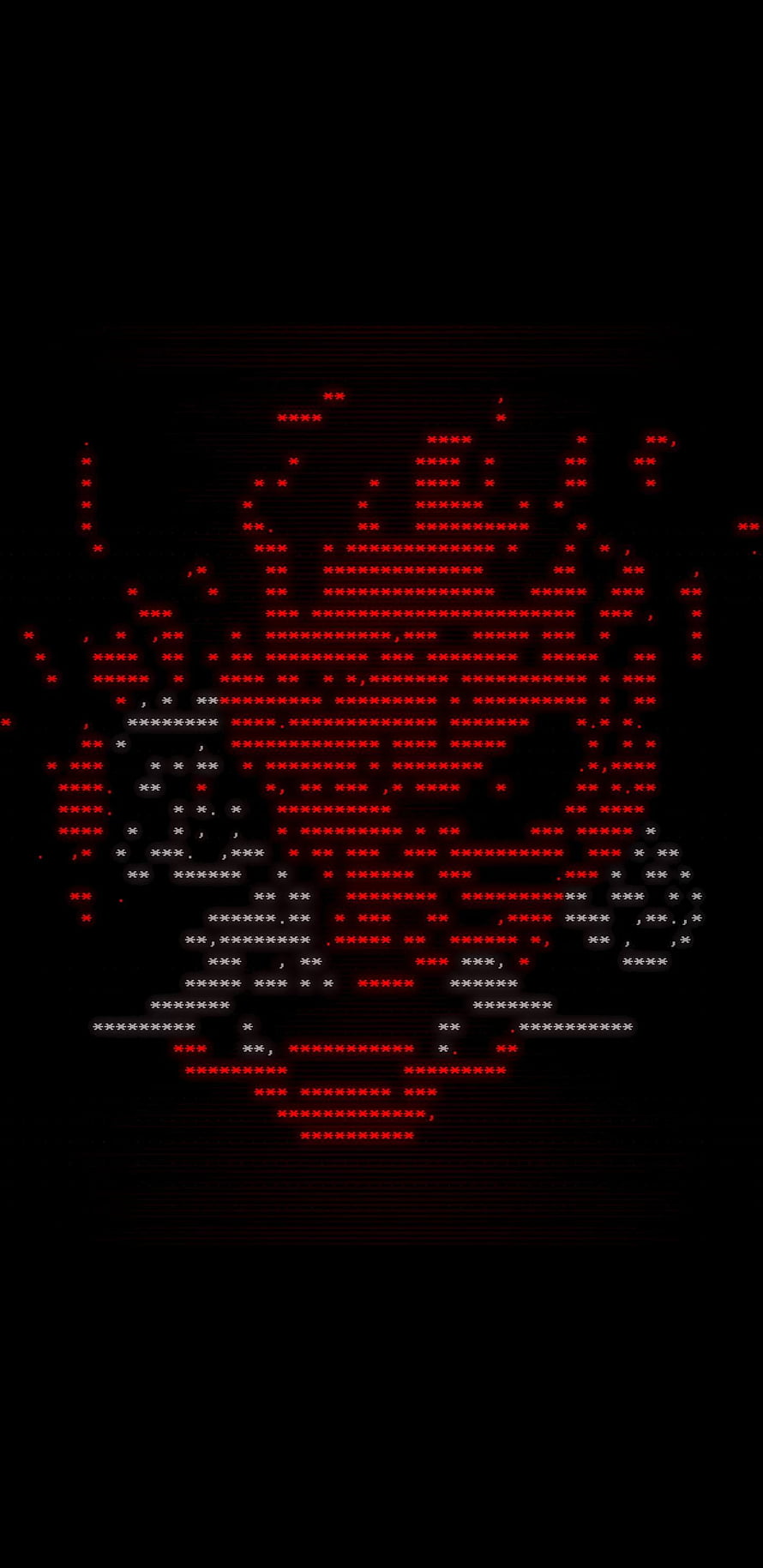 Cyberpunk Glitch Art with Red Digital Noise on Black Background HD phone wallpaper