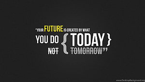 Inspirational Typography Quote About Creating Your Future Through Daily Action HD wallpaper