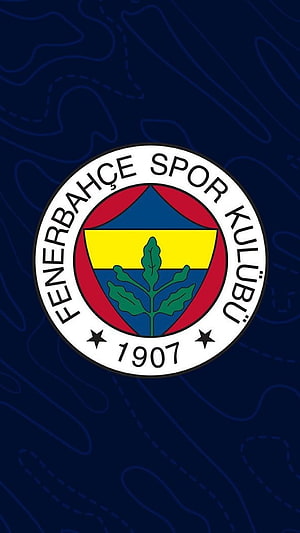 Fenerbahce Spor Kulubu Official Club Emblem on Dark Blue Background HD phone wallpaper
