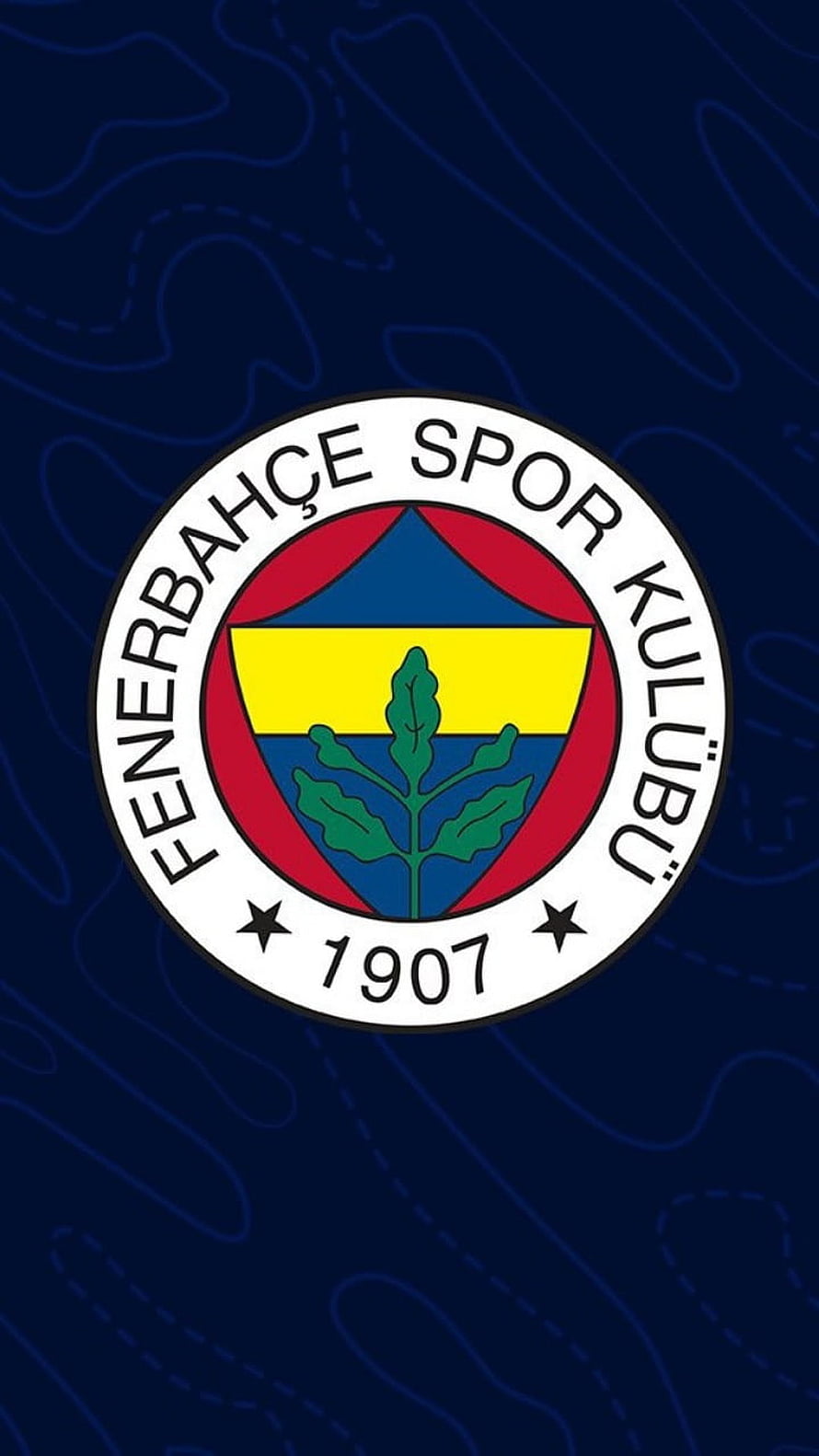 Fenerbahce Spor Kulubu Official Club Emblem on Dark Blue Background HD phone wallpaper